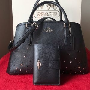 Coach Small Margot Carryall with Stardusk Studs - With Matching Wallet 👜